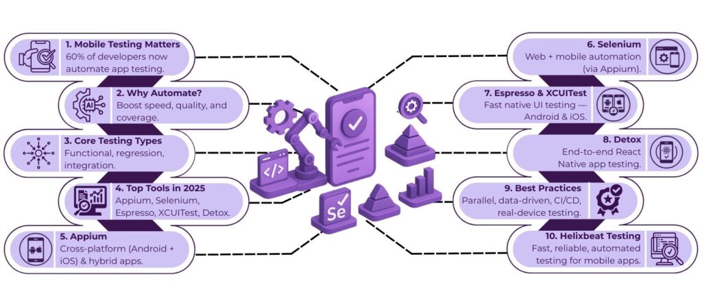 Top Automation Mobile Testing Tools and Frameworks in 2025 2 mobile app testing services