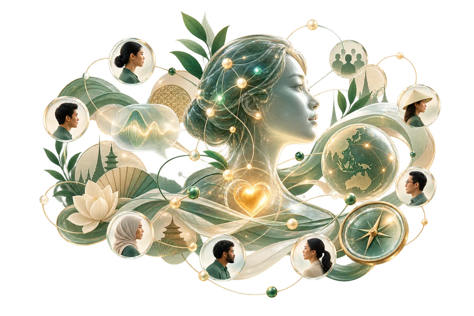 Glass Network of Human Insight