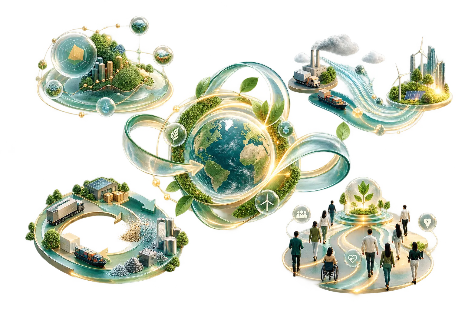 Glass Network of Human Transformation